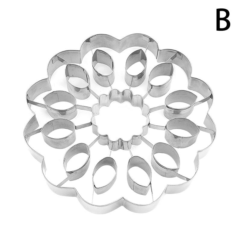 Large Size Sunflower Shape Pie Crust Cutter Stainless Steel Pastry Molds Cookie Biscuit Stamp Cake Decorating Tools