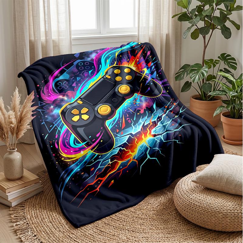 Energetic Cosmic Trio Theme Blanket Lightweight Warm Flannel Blanket Decorative Throw Blanket for Home Decoration