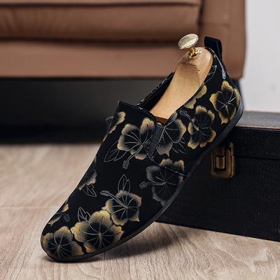 Men's Shoes Fashionable Personalized Printing Men's Low-top Foot-fitting Lazy Shoes Men's Doudou Shoes