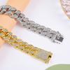 European Hip Hop Domineering 20mm Exaggerated Cuban Full Diamond Necklace Male Daikin Chain Miami Fashion Classy Cuban Link Chain