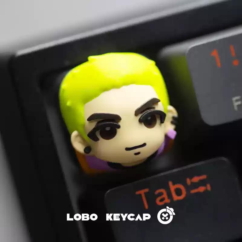 Anime Valorant Themed Keycaps Peripheral Keyboard Modification Parts Resin Material Manual Polishing Process Keyboard Esc Keycap