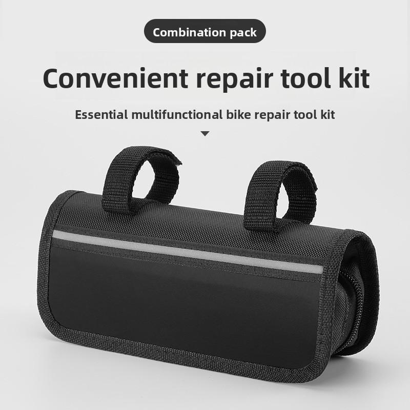 Bicycle Repair Tool Kit With Pump And Wrench For Cycling Enthusiasts