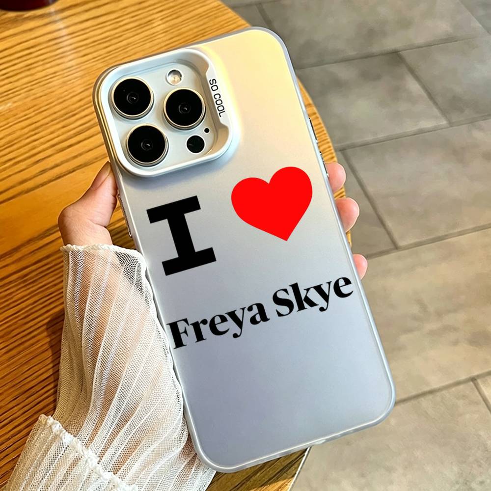F-Freya Skye Cantante Funda para Teléfono Para iPhone 17,16,15,14,13,12,11 Plus,Pro Max,XS,Funda Colorida Plata Blanca