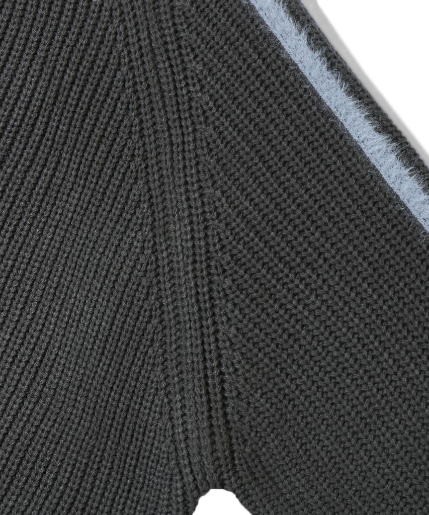 Maglia Tricot TRILLION con Zip e Spazzola Lavabile (Carbone)