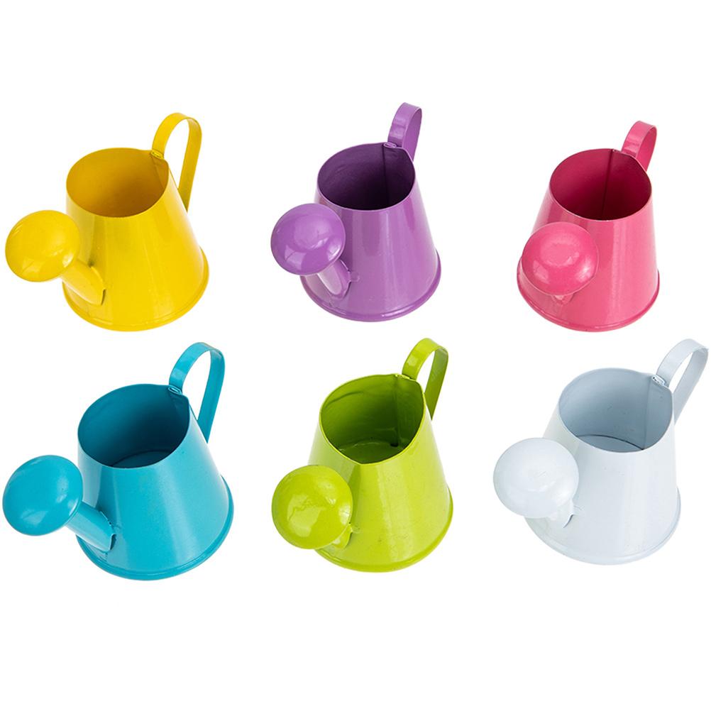 6Pcs Handheld Iron Watering Cans Miniature Watering Pots Mini House Photography Props