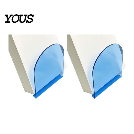 Durable Shelf Decor for Magazines 1 Pair Acrylic Bookends, Clear Book Ends Holders Shelves, Decorative Arch Organizing Tools Workstations Stopper,