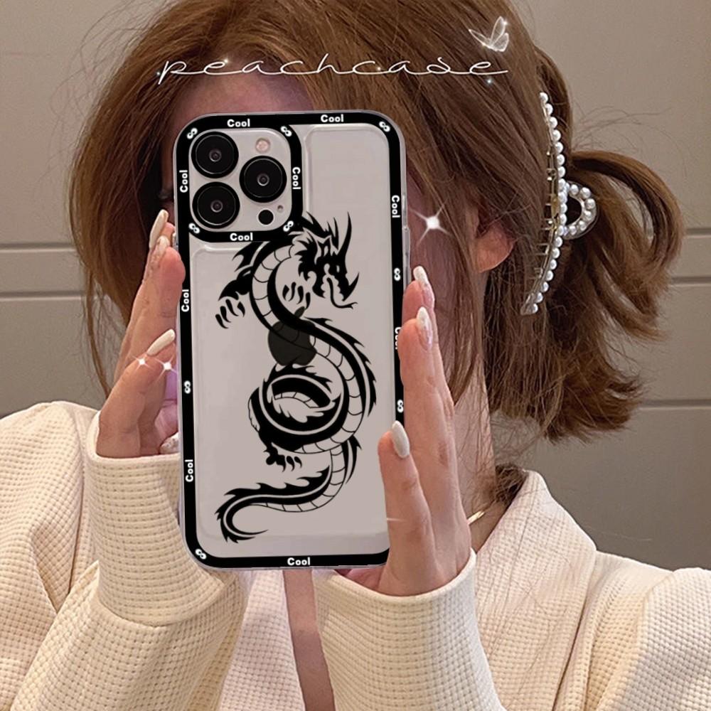 

Чехол для телефона Dragon для iPhone 15 11 12 13 14 Mini Pro Max XR X XS TPU прозрачный чехол iphone 15 pro