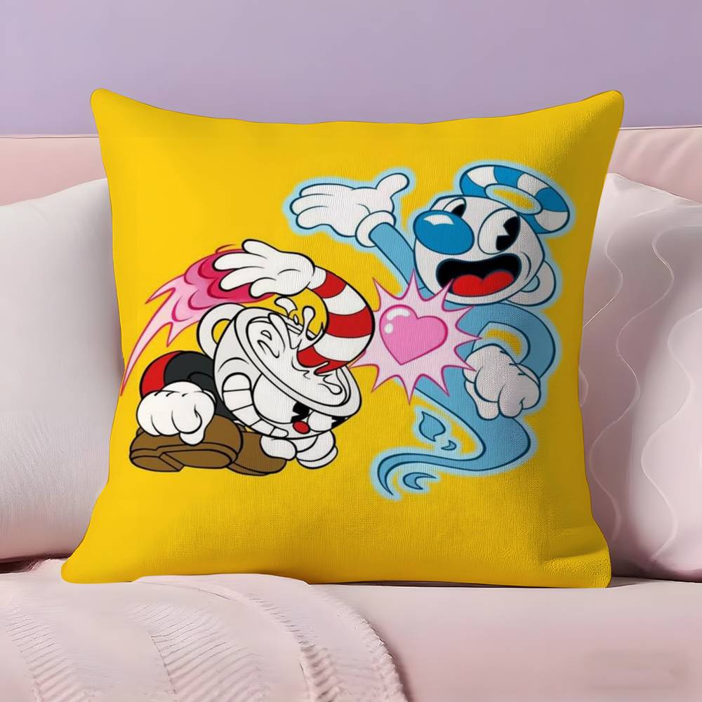 Classic Cute Game C-Cuphead Pillow Case  Ultra Soft Skin Friendly Fabric Cloud Like Comfort & Concealed Zipper