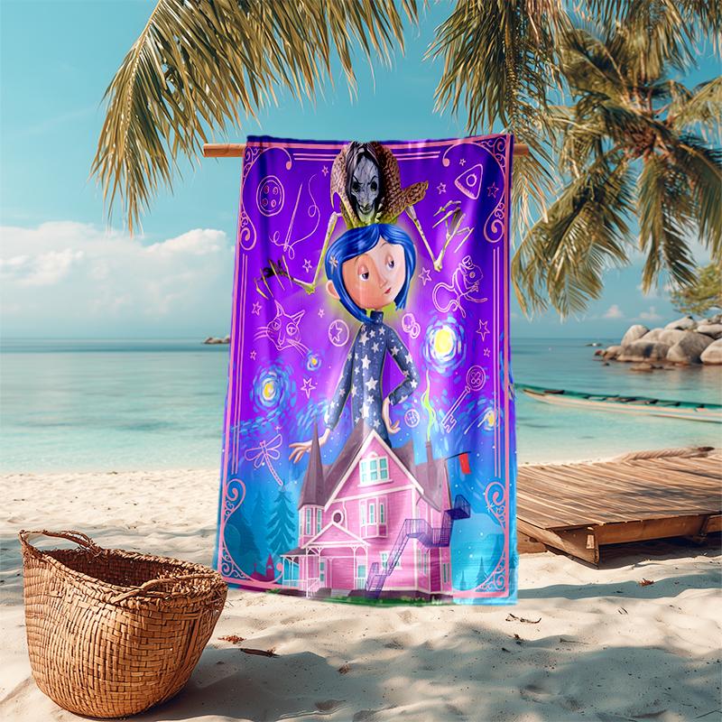 Coraline beach towel Outdoor camping Beach towel for vacation swim Outdoor pool Absorbent bath towel