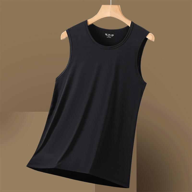 Men's Summer Quick-Dry Ice Silk Vest: Breathable, Elastic Nylon Activewear