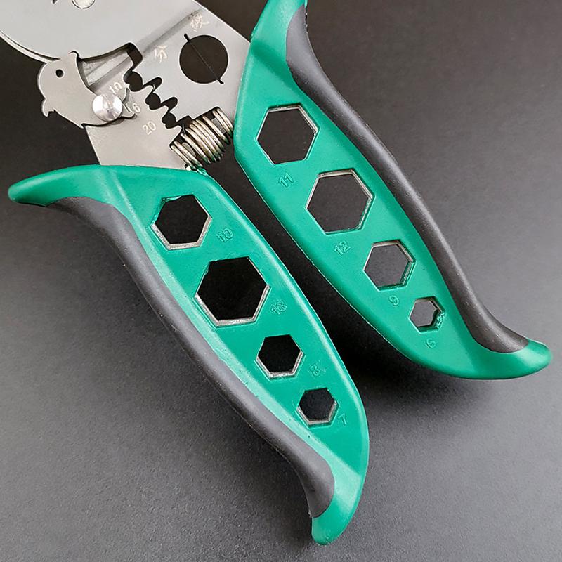 1 Piece Multifunctional Cable Cutter Curved Mouth Wire Stripper Crimping Pliers Electrician Wire Stripper Winding Hand Tools