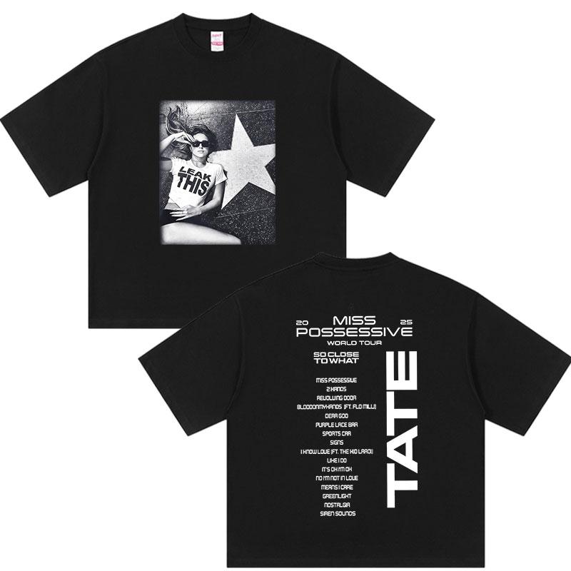 Tate McRae So Close To What Album Print Tshirts Unisex Women Vintage Oversized Fashion T Shirt Cotton Tshirt Streetwear