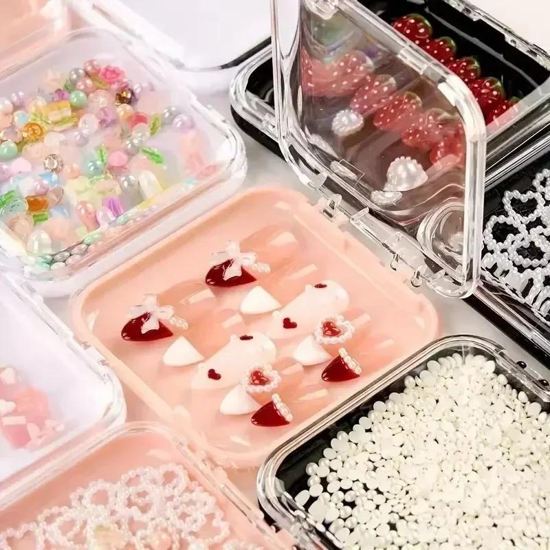 50/20/10PCS Press-On Nail Storage Acrylic Boxes Clear Nail Boxes Jewelry Storage Tool & Accessories