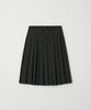 Button Check Coloring Pleats Midi Skirt (Charcoal)