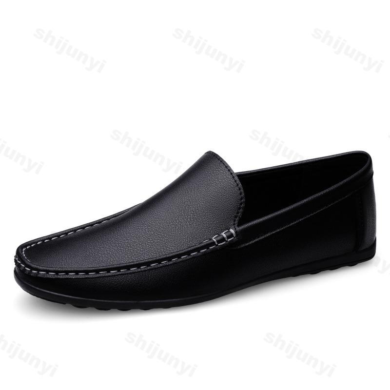 Fashion Mens Shoes High Quality 2025 Fashion New Loafers Comfort Leather Shoes White Men Autumn Casual Shoes Mocassin Plus Size 47
