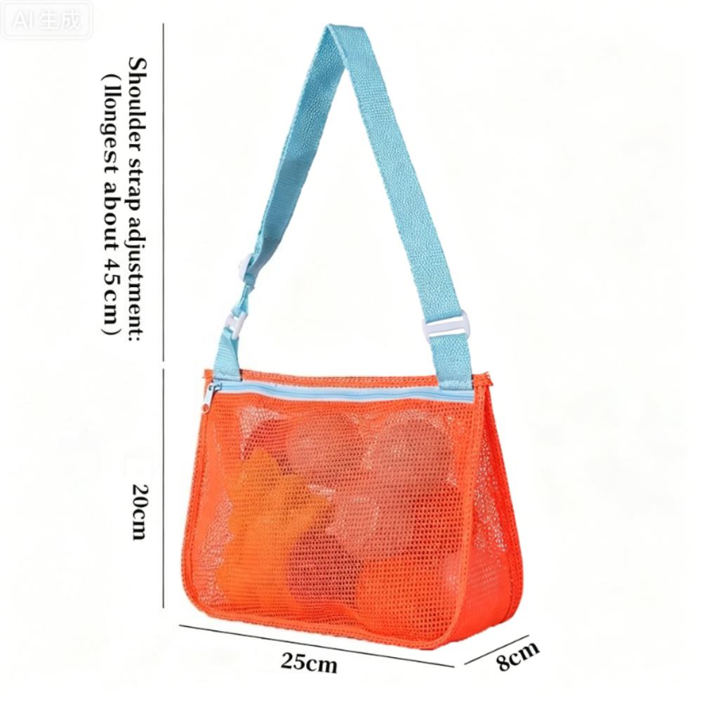 Outdoor Beach Mesh Bag Childen Sand Away Foldable Protable Baby Beach Toys Clothes Bags Kids Toys Storage Sundries Organizers