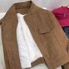 Short Maillard fleece thickened lapel jacket cotton-padded jacket winter loose top motorcycle clothes tide
