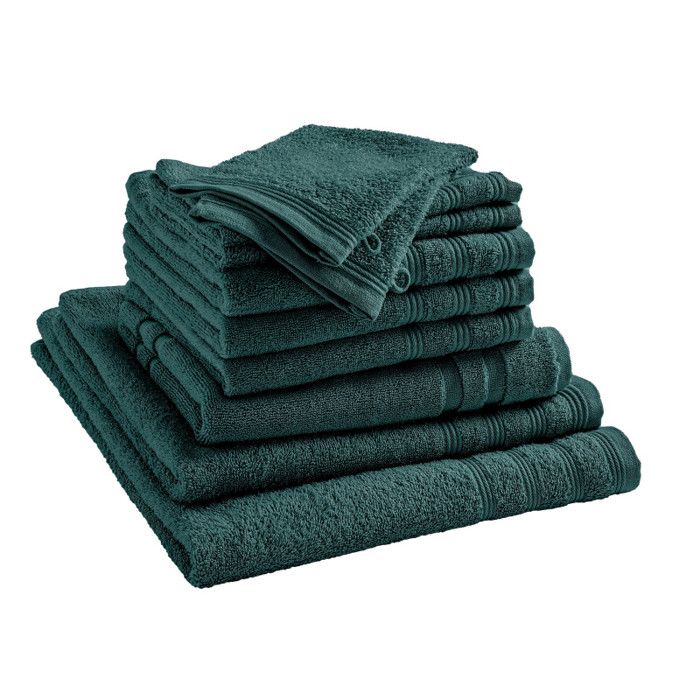 Complete 10-piece "Spa" Bathroom Pack / 400 Gr/m² - "Spa" Emerald