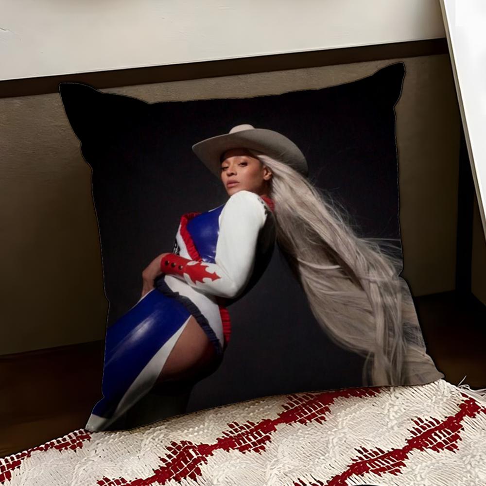 Singer BBeyonce CCowboy Cushion Cover Reversible Soft Durable Pillow Cover Home Car MultiScene Use for Daily Comfort