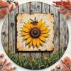 Tin Sign Wall Art Sunflower Bee Vintage Kitchen Decor
