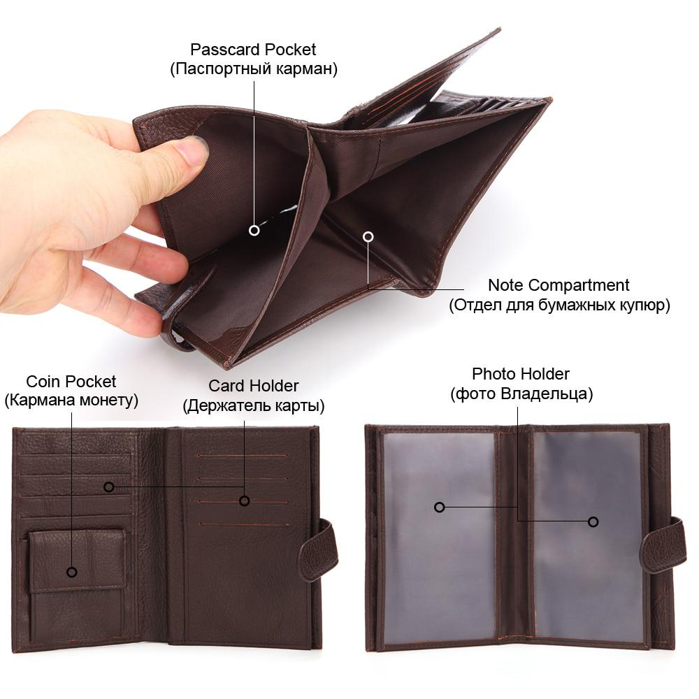 Portafoglio Uomo In Pelle PU Sottile – Bifold Con Portamonete, 5 Slot Per Carte E 2 Finestre ID