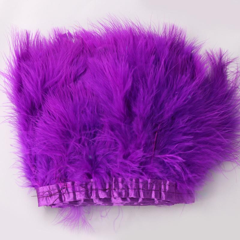 Turkey Feather Velvet Ribbon for DIY Wedding, Latin Headwear, and Clothing Accessories