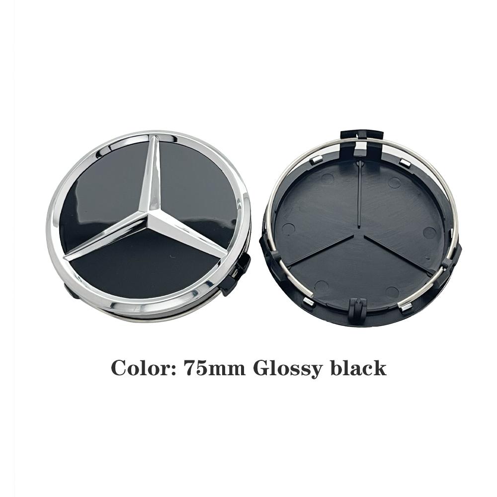 EBS4 For Benz Hot 4pcs/set 75mm Car Wheel Center Hub Caps Cover for Mercedes Benz B/C/E/S Class A Class C200L GLC GLK CLA W126 Auto A