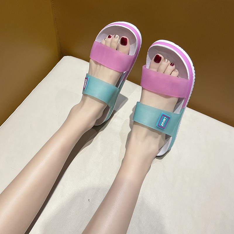 Sandals for Women Summer Jelly Sandals Beach Shoes Casual Sandals Half Drag Women Shoes Ladies Slippers