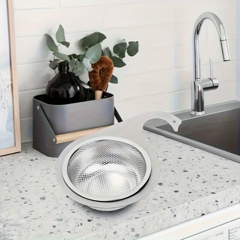 1pc Stainless Steel Kitchen Sink Strainer Basket, Detachable Goose Head Design, No Food Contact