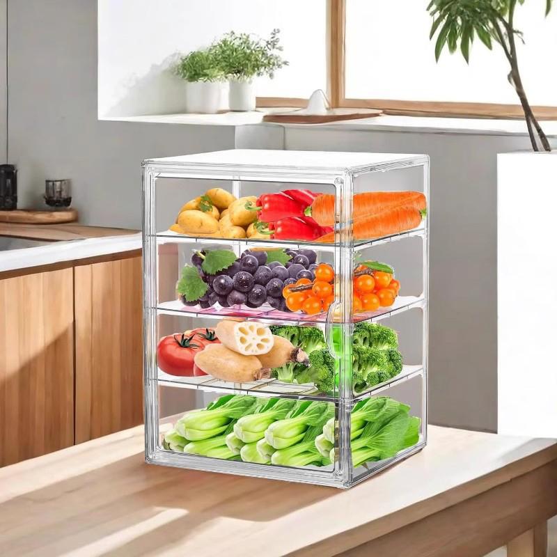 Dustproof Acrylic Display Case Store Dessert Cake Food Pastry Bread Show Rack Blind Box Storage Box Jewelry Sorting Box
