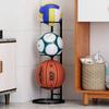 White Ball Storage Basket Carbon Steel Football Display Rack  Indoor