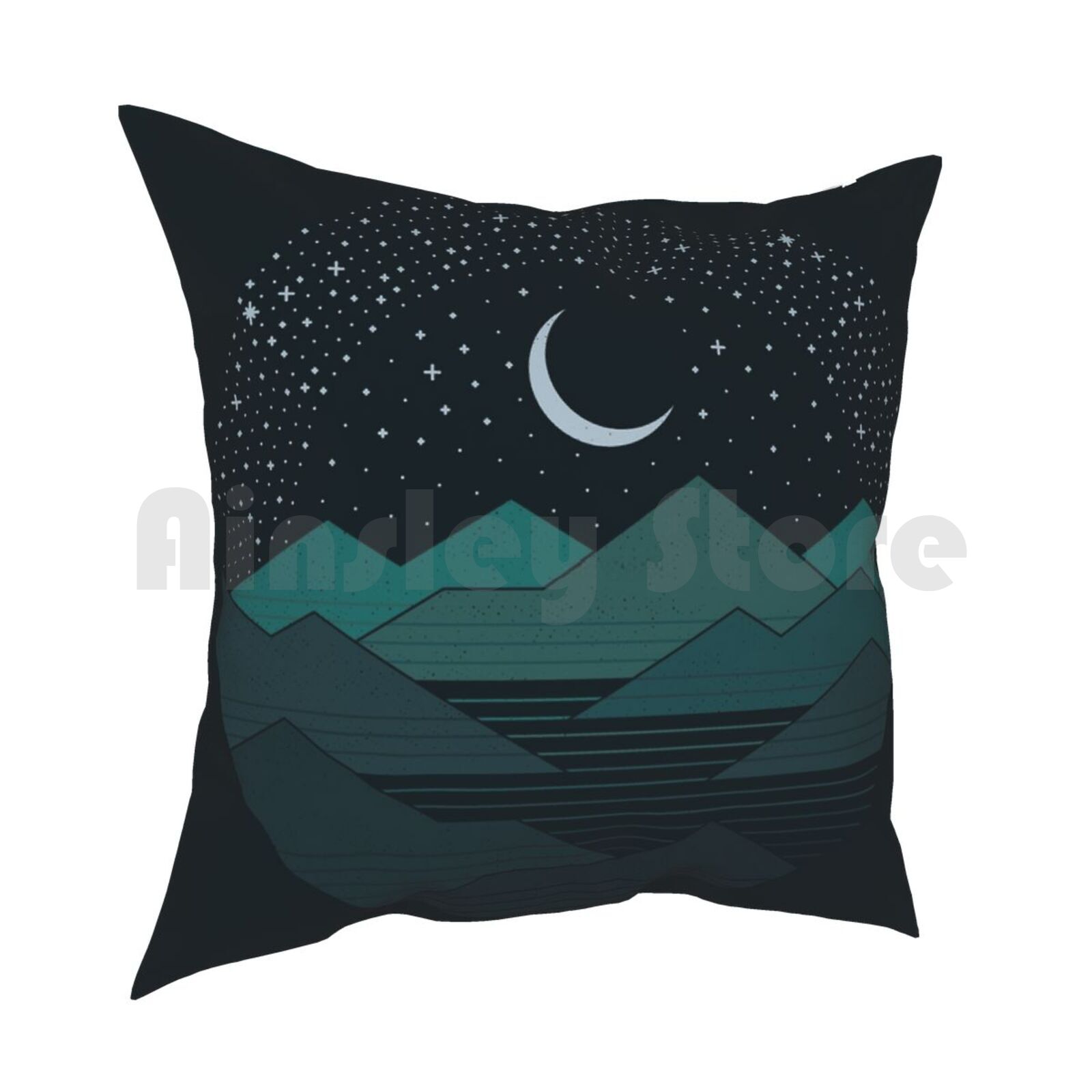 Between The Mountains And The Stars Pillow Case Printed Home Soft DIY Pillow Cover The Paper Crane Rick Crane Thepapercrane 30x30cm 12x12in