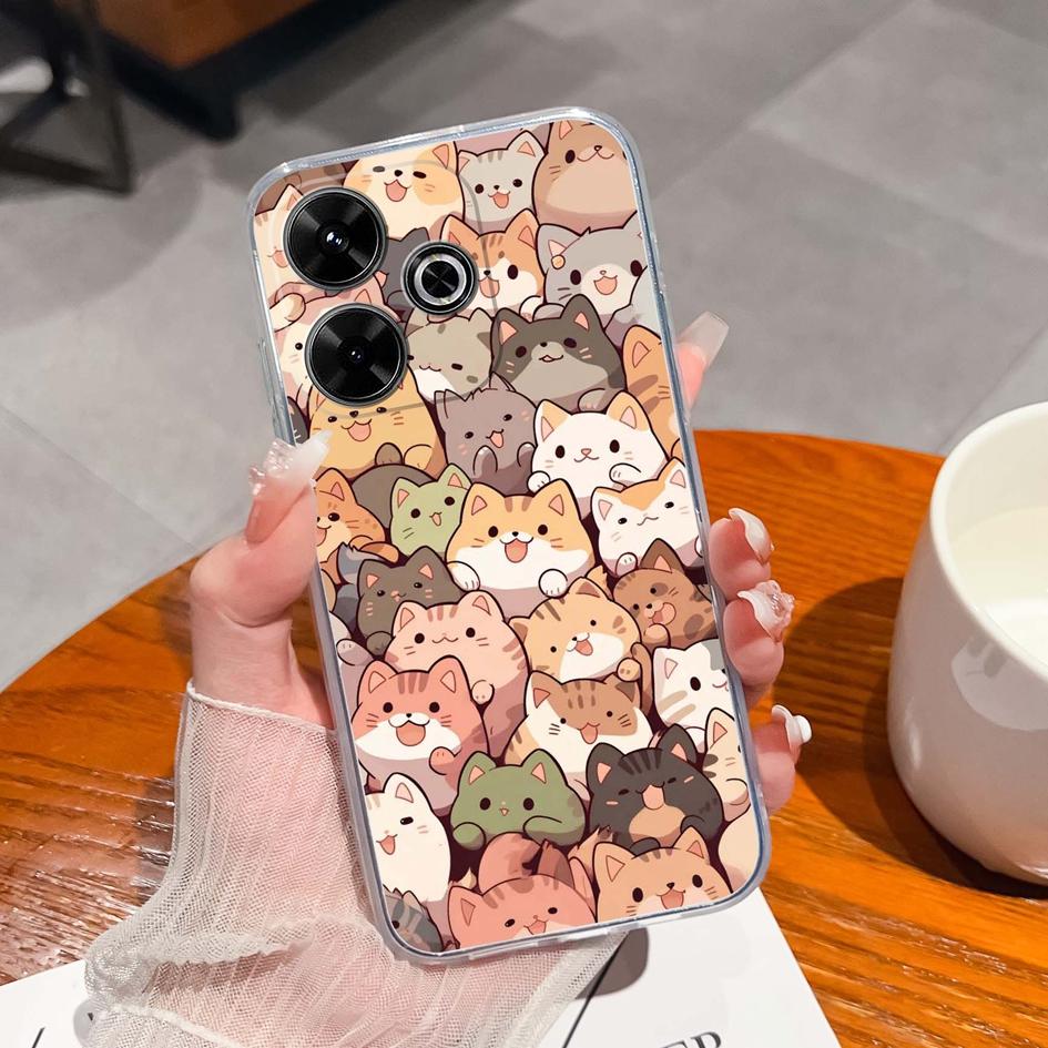 Populární pouzdro s graffiti motýlem pro Xiaomi Redmi 13 13C 14C A3 Note 13 Pro K70E K60 Ultra Nový kryt Měkký silikonový Ochrana proti pádu Průhledné pouzdra na telefon pro Redmi