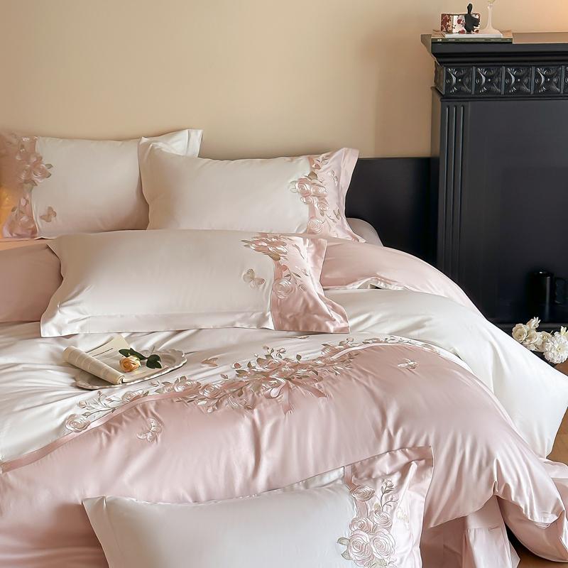 Cotton National Embroidery Four-piece Set - Qimeng Flower Room