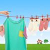 Portable Retractable Clothesline with 12 Clips Laundry Dryer Outdoor Clothes Rope Drying Rack Hanging Line for Clothes