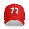 White Red Lucky Number  Sport Baseball Caps For Women Unisex Unisex FeUnisex Beach Sunscreen Hat Hip Hop Trucker Cap