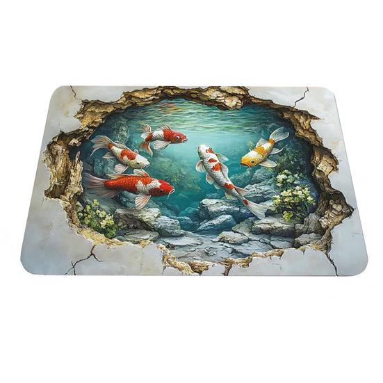 Dywan 3D z wizualną dziurą, iluzja optyczna, mata podłogowa, antypoślizgowa, chłonna mata łazienkowa, realistyczna głębia