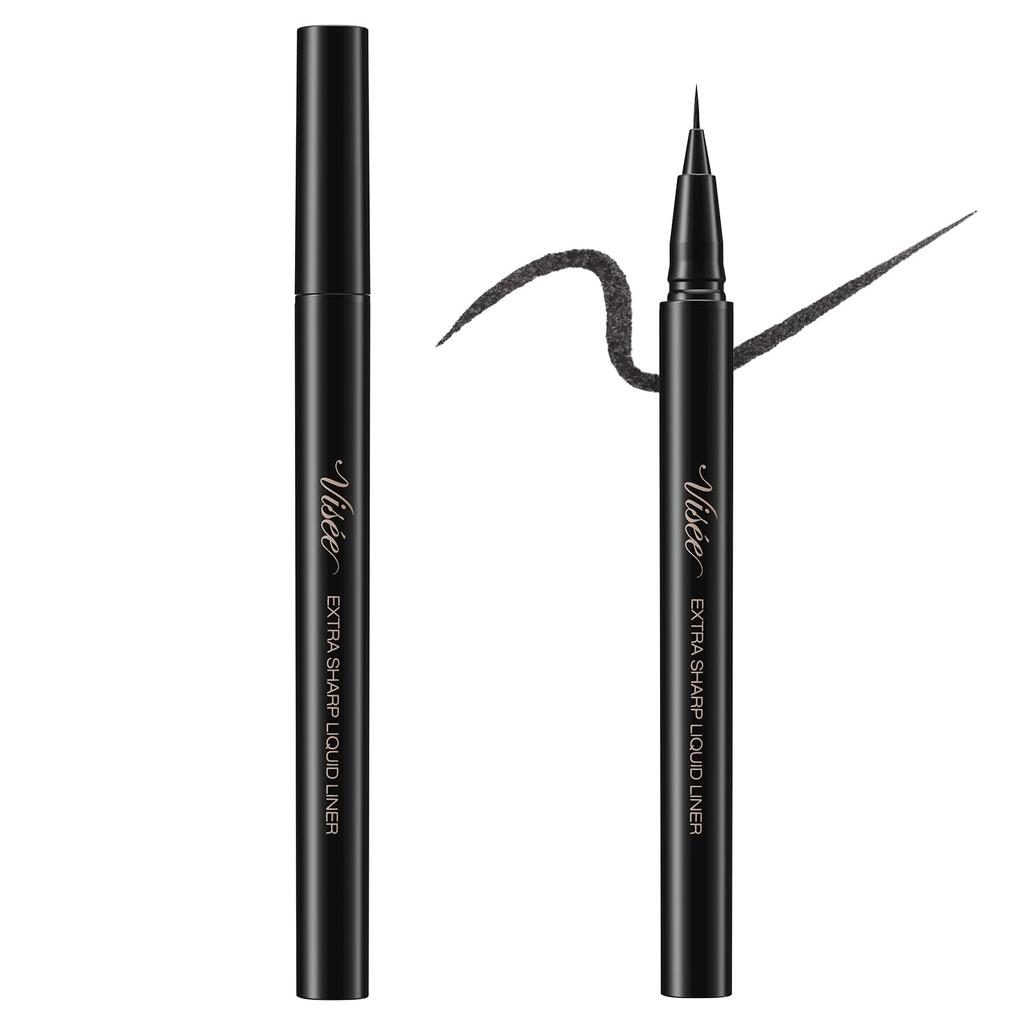 Visee Extra Sharp Liquid Eyeliner [All 4 Colors] 0.4mL - Smudge-Proof Ultra-Fine 0.01mm Liquid Eyeliner