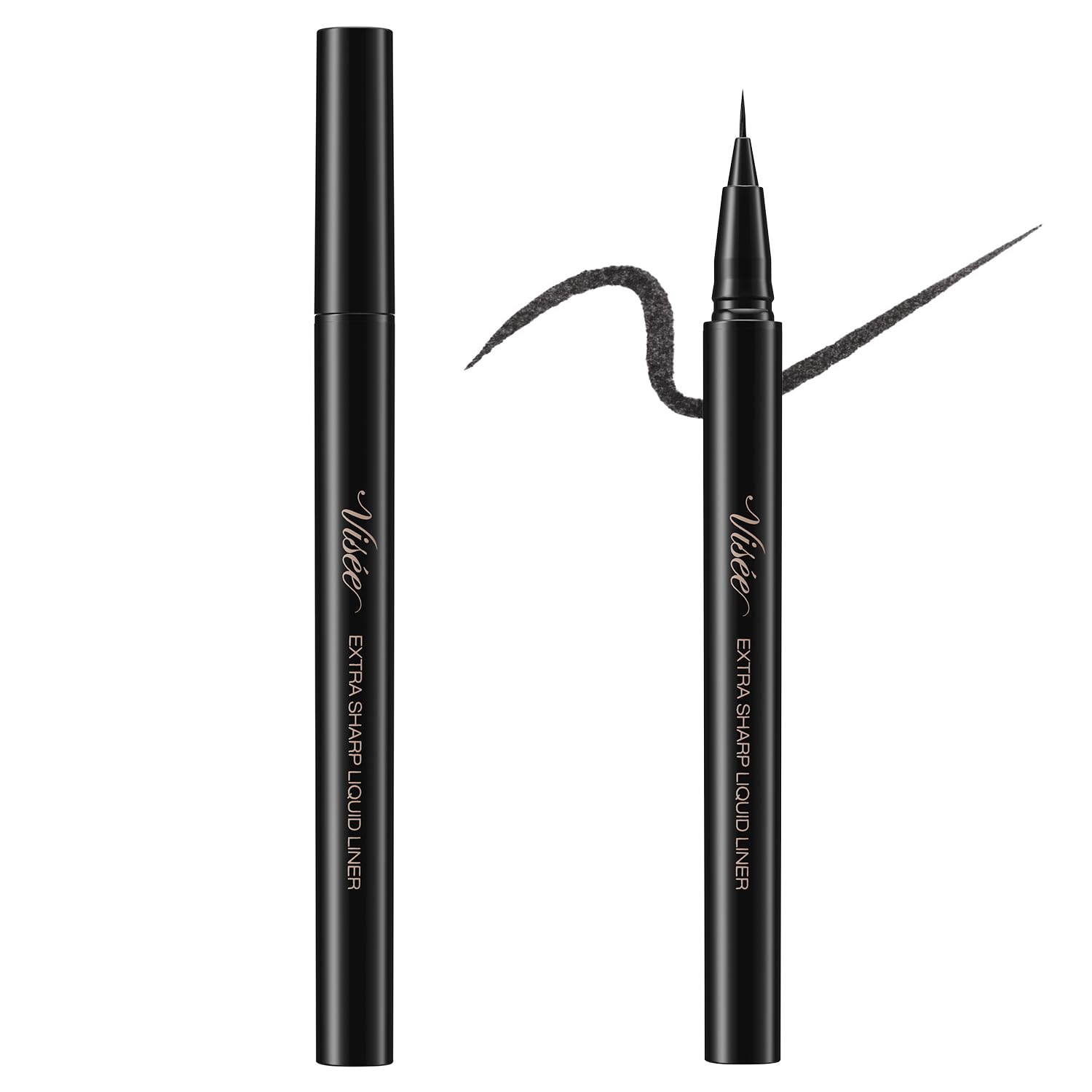 Visee Extra Sharp Liquid Liner BK001 Black 0.4mL Eyeliner, Long-lasting, Ultra-fine 0.01mm