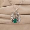 Green Onyx Gemstone 925 Sterling Silver Jewelry Pretty Pendant 1.8" Anniversary Gift For Wife CP-42-22