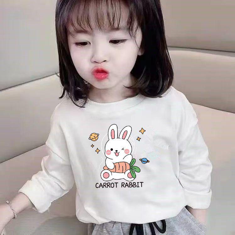 2024 Spring/Autumn Kids' Long Sleeve Pure Cotton Cartoon Top
