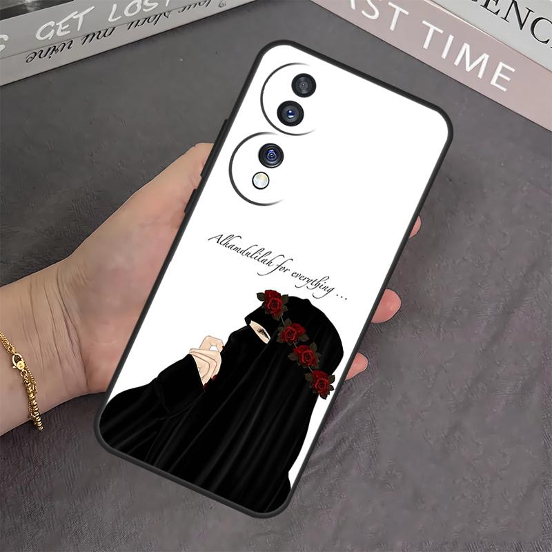 Islamic Muslim Hijabi Girls Cover For Honor Magic 6 Pro 5 Lite 10 50 70 90 Honor X8b X9b X7 X8 X9 X6a X7a X8a X9a Case