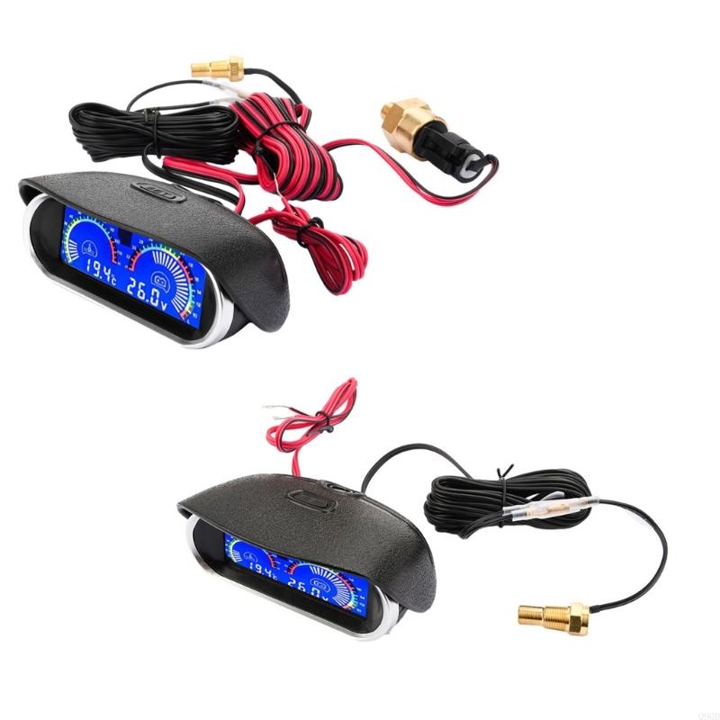 Q9QD 12V 24V High Definition Digital Gauge For Monitoring Water Temp And In Vehicles Featuring Low Power Consumption