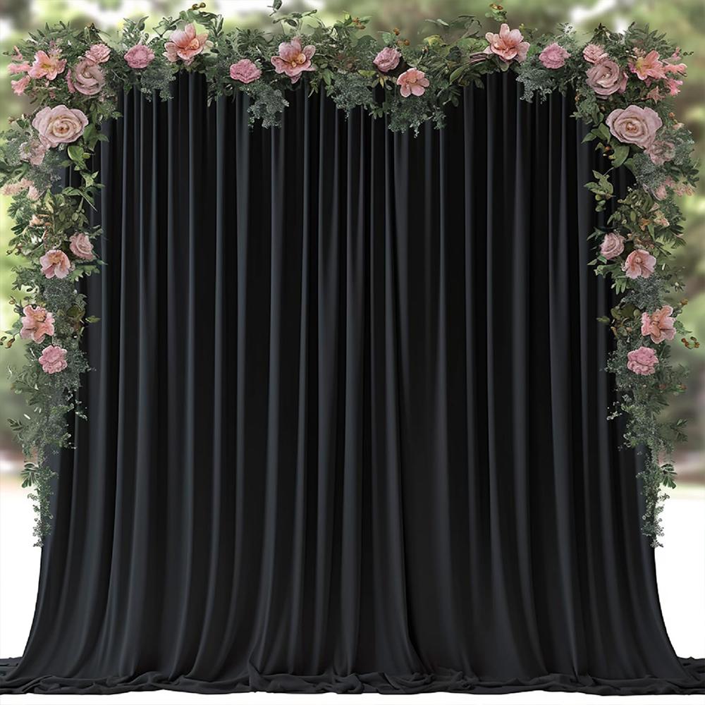 Backdrop Curtain Drapes Wrinkle-Free Polyester Fabric for Birthday Baby Shower Parties Photo Photography Wedding Decoration