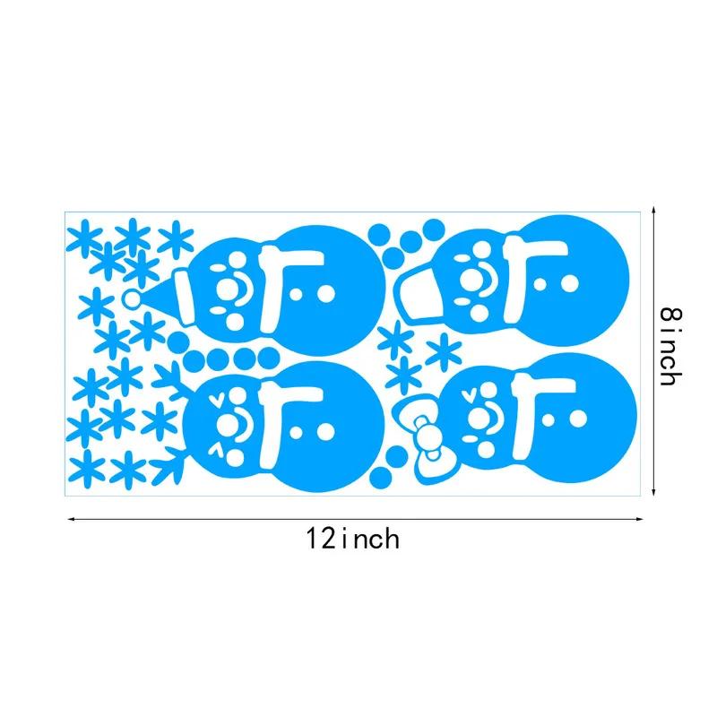 Christmas Glow Sněhulák Nálepky na zeď Obývací pokoj Luminous Stickers Window Decor