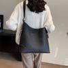 Lychee Pattern Retro Portable Mother and Child Bag Women's Large-capacity Solid Color Versatile Casual Shoulder Bag Fashionable Commuter Messenger Bag