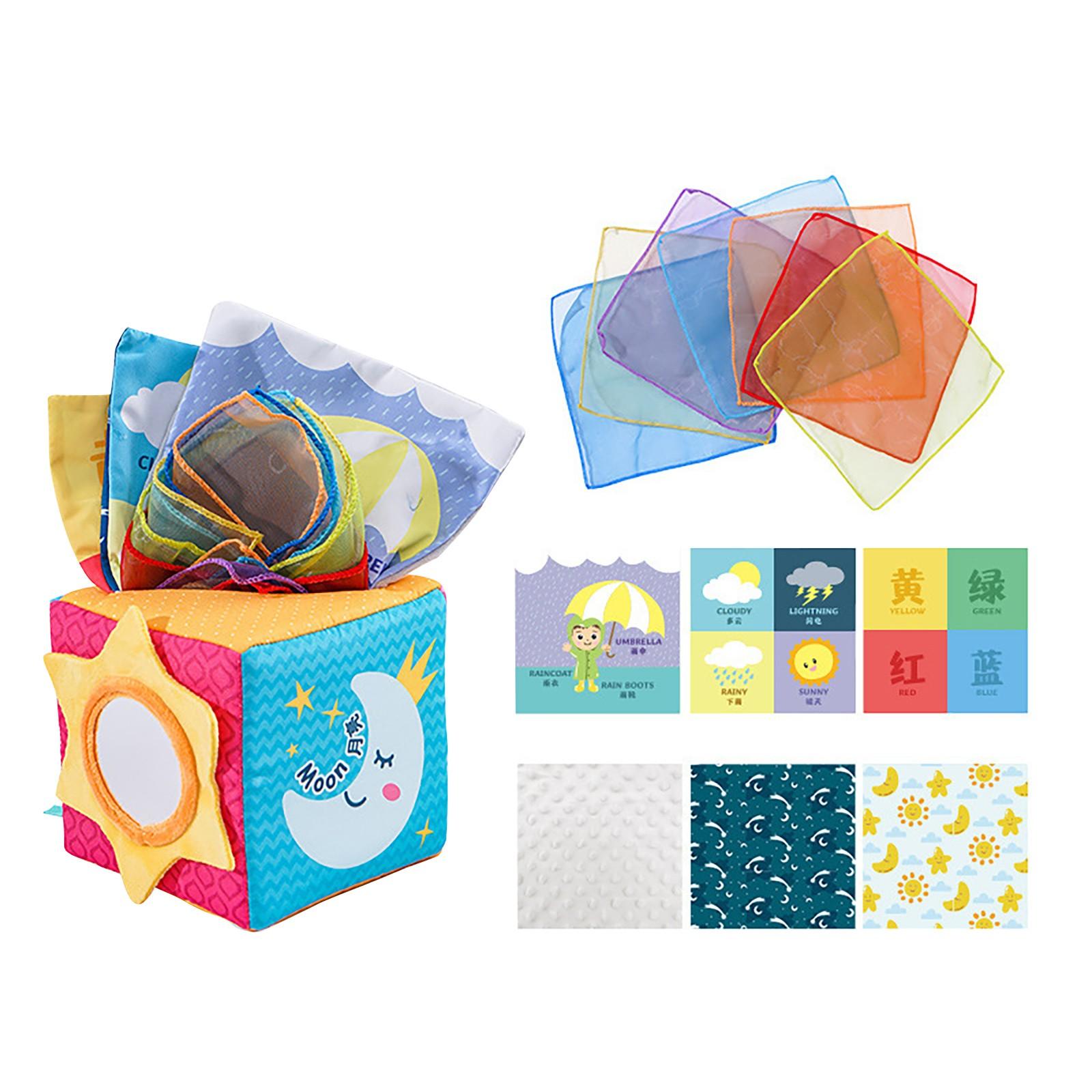 

Игрушка в коробке с салфетками, 6-12 месяцев, детские игрушки, необходимые игрушки для детей постарше, подарок на крещение One Size