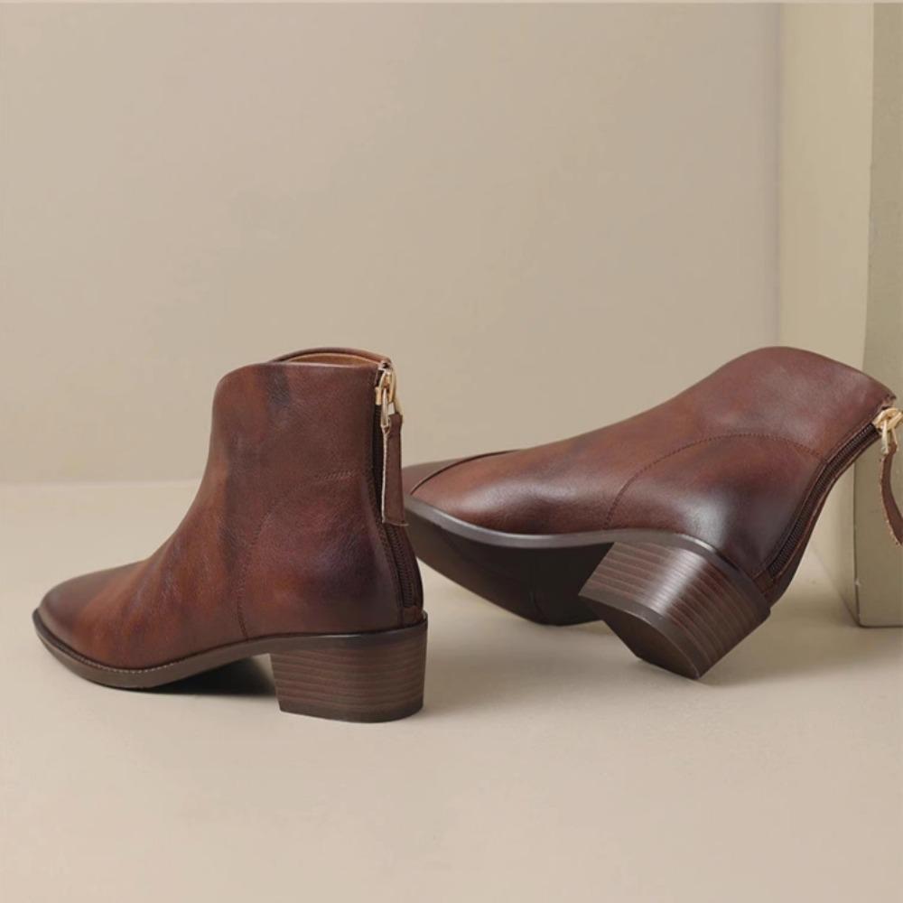 Ankle Boots for Women 2025 New Autumn Pointed Toe Womens Boots Retro Short Boots Women Shoes Winter Retro Chelsea Boot