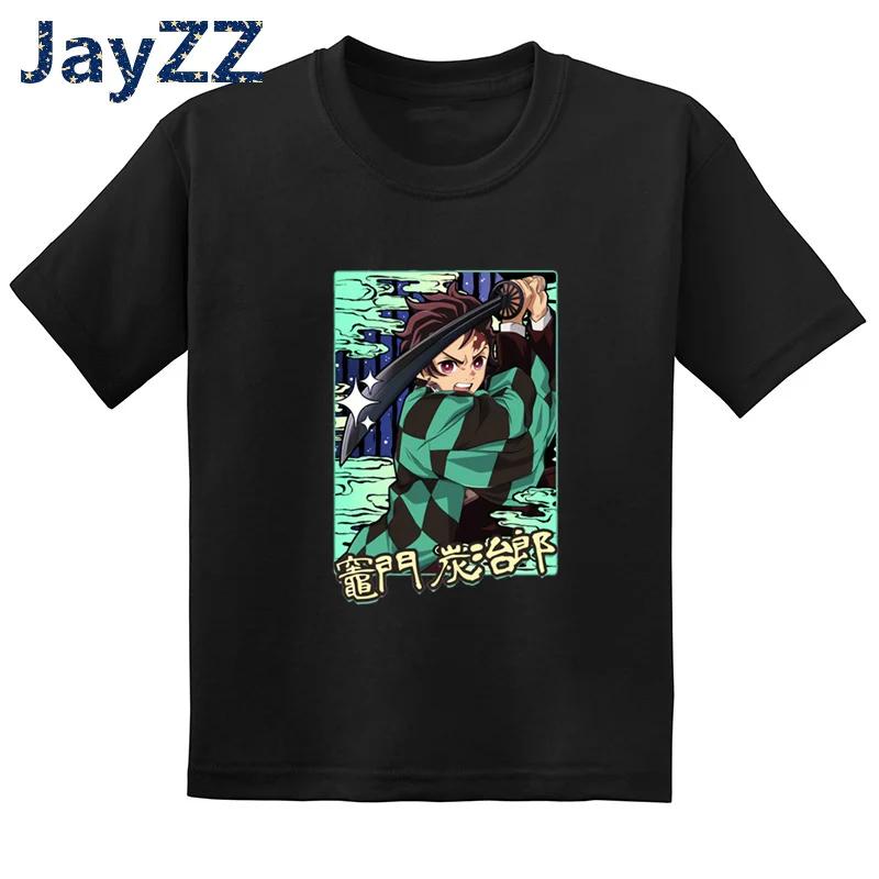 Children's Demon Slayer Anime Cartoon T-Shirt Fun Kids' Clothing Baby Boys and Girls Summer Fashion T-Shirt
