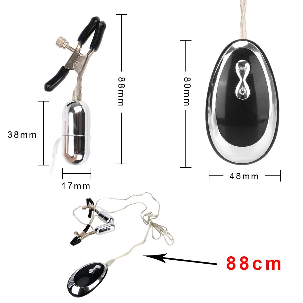 Brystvorteklemmer Klitorisk klips Brystvorte Klitoral Stimulere Brystmassasje Vibrator Sex Shop 20 Frekvens SM Produkter Sexleketøy for Kvinner Par